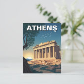 ギリシャ アテネ パルテノン神殿 旅行 ポストカード (スタンド正面)