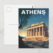 ギリシャ アテネ パルテノン神殿 旅行 ポストカード (正面/裏面)