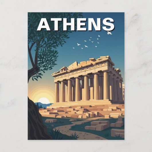ギリシャ アテネ パルテノン神殿 旅行 ポストカード (正面)