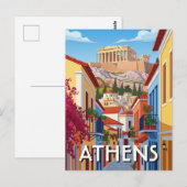 ギリシャ アテネ プラカ 旅行 ポストカード (正面/裏面)