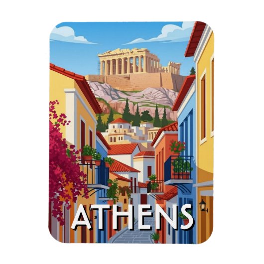 ギリシャ アテネ プラカ 旅行 マグネット (縦)