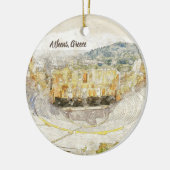 ギリシャ，アテネ，ヘロディオンの古代劇場 セラミックオーナメント (左)