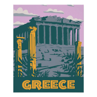 ギリシャ・アテネ・ポスタートラベル ポスター