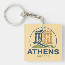 ギリシャ アテネ 古代ギリシャのパルテノン神殿 キーホルダー