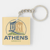 ギリシャ アテネ 古代ギリシャのパルテノン神殿 キーホルダー (裏面)