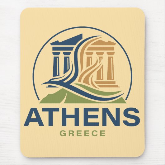 ギリシャ アテネ 古代ギリシャのパルテノン神殿 マウスパッド (正面)