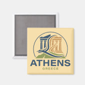 ギリシャ アテネ 古代ギリシャのパルテノン神殿 マグネット (正面/裏面)