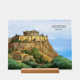 ギリシャ アテネ 水彩 | 歴史的景観 アクリルサイン