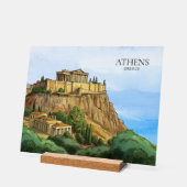 ギリシャ アテネ 水彩 | 歴史的景観 アクリルサイン (傾斜)