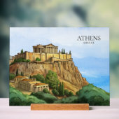 ギリシャ アテネ 水彩 | 歴史的景観 アクリルサイン (ニュートラル)