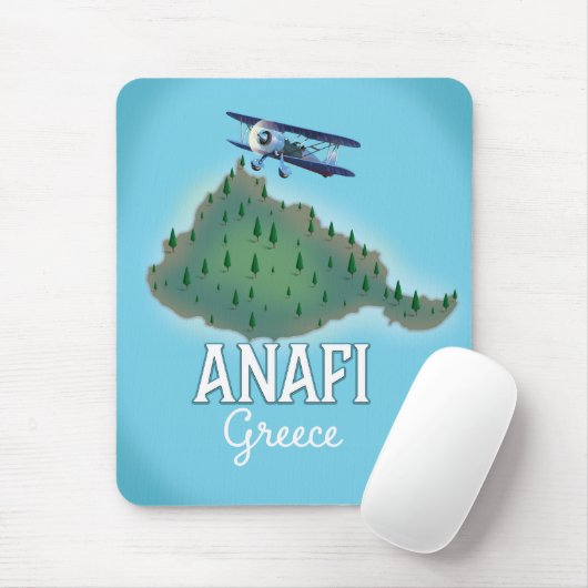 ギリシャ アナフィ島の旅行ポスター マウスパッド (マウス)