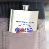 ギリシャ アメリカ ハート 国籍 個人名入れ フラスク (インサイチュ)