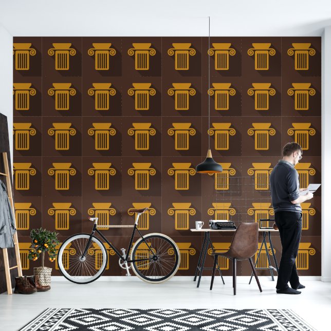 ギリシャ イオニア式柱 デザイナー 壁紙 (リビング)