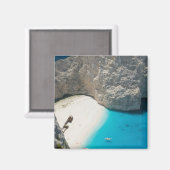 ギリシャ、イオニア諸島、ザキントス、難破船 マグネット (正面/裏面)