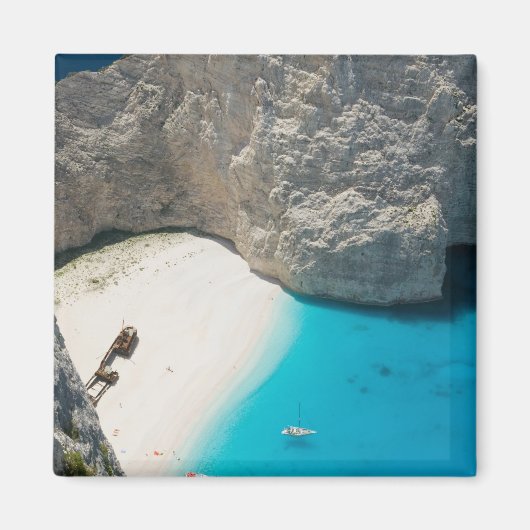 ギリシャ、イオニア諸島、ザキントス、難破船 マグネット (正面)