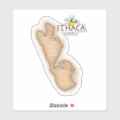 ギリシャ イタカ島 地図 シール (シート)
