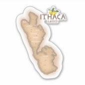 ギリシャ イタカ島 地図 シール (正面)