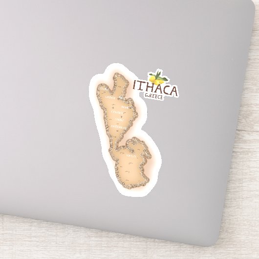 ギリシャ イタカ島 地図 シール (詳細)