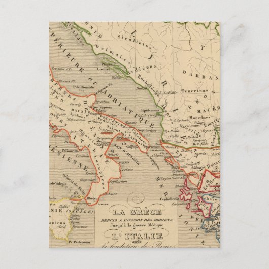 ギリシャ、イタリア、紀元前1190年から紀元前504年 ポストカード (正面)