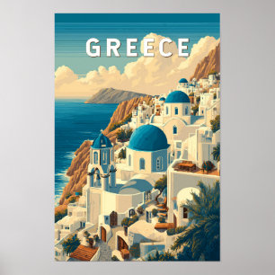 ギリシャ イラスト 旅行 アート ヴィンテージ ポスター