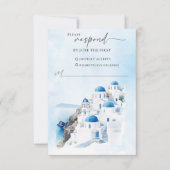 ギリシャ ウェディング RSVP 返信カード (正面)