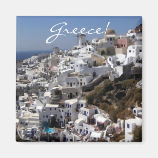 ギリシャ・オイアのパノラマビュー マグネット