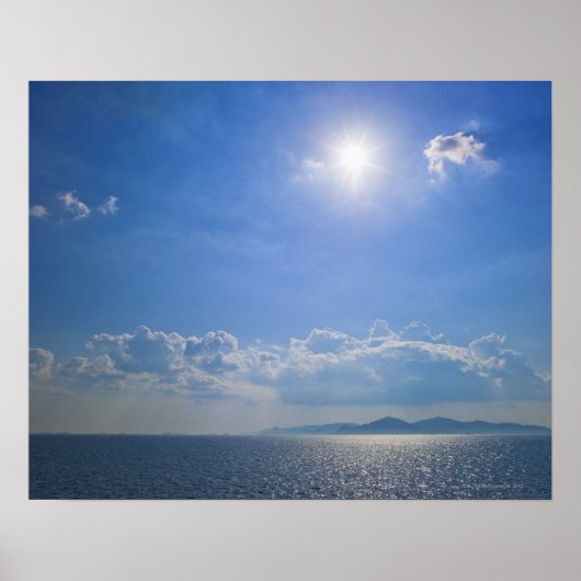 ギリシャ、キクラデス諸島、エーゲ海 ポスター (正面)