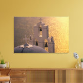 ギリシャ、キクラデス諸島、サントリーニ、ティラ、 キャンバスプリント (インサイチュ (リビング))