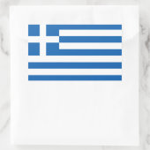 ギリシャ – ギリシャ国旗 長方形シール (バッグ)