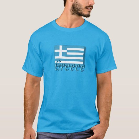 ギリシャ・ギリシャ国旗 Tシャツ (正面)