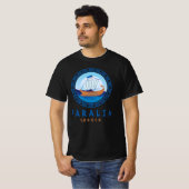ギリシャ・ギリシャ船デザインメンズ Tシャツ (正面フル)