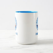 ギリシャ・ギリシャ船デザイン ツートーンマグカップ (中央)