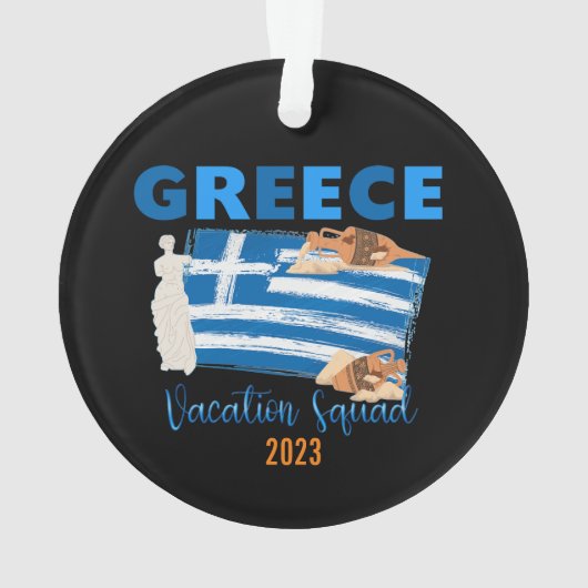 ギリシャ・ギリシャ・バケーションヨーロッパ旅行 オーナメント (裏面)