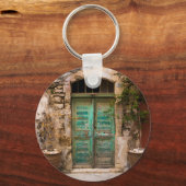 ギリシャ,クレタターコイズの古いドア キーホルダー (正面)
