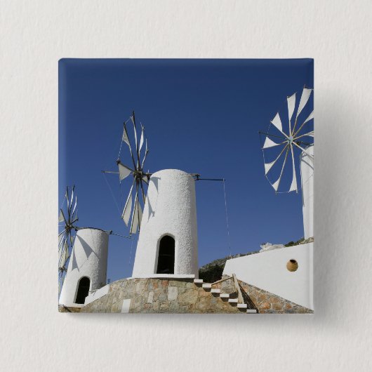 ギリシャ、クレタ島、イラク共和国、アノ・ケラ： 缶バッジ (正面)