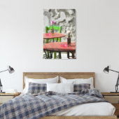 ギリシャ、クレタ島、ハニア県カラフル2 キャンバスプリント (インサイチュ (寝室))