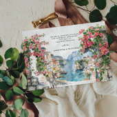 ギリシャ，クレタ |図解入りの、写真付きの結婚s 三つ折り招待状