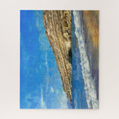 ギリシャ。 クレタ。 陸上来る海の波 ジグソーパズル (縦)