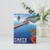 ギリシャ ケルキラ島 コルフ島の漁船 ポストカード (スタンド正面)