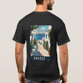 ギリシャ コス島 旅行ポスター Tシャツ (裏面)