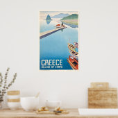 ギリシャ・コルフ島のビンテージ旅行ポスター ポスター (キッチン)