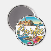 ギリシャ・コルフ島旅行 マグネット (正面/裏面)