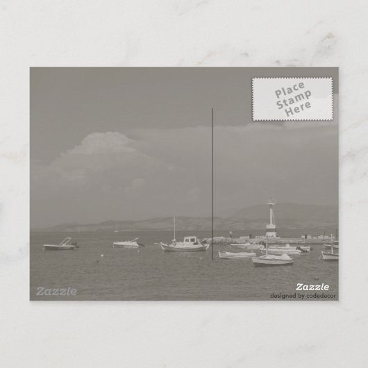 ギリシャ、コルフ、旧灯台、はがき ポストカード (裏面)