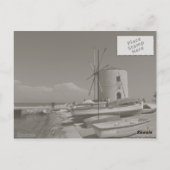 ギリシャ、コルフ、旧風車、ポストカード ポストカード (裏面)