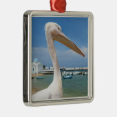 ギリシャ、サイクレイズ諸島、ミコノス、ペリカンオン メタルオーナメント (右)