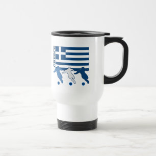 ギリシャ-サッカーの選手 トラベルマグ