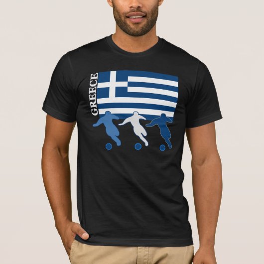 ギリシャ-サッカーの選手 Tシャツ (正面)