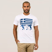 ギリシャ-サッカーの選手 Tシャツ (正面フル)