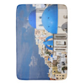 ギリシャ·サントリーニの街並み バスマット (正面縦)