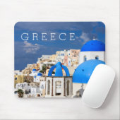 ギリシャ·サントリーニの街並み マウスパッド (マウス)